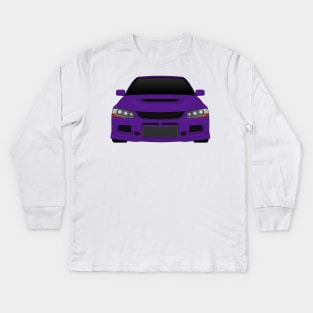 Evo IX Purple Kids Long Sleeve T-Shirt